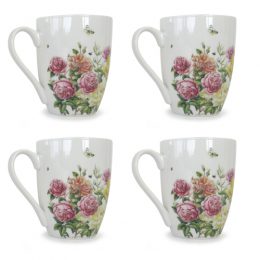 Janneke Brinkman set van 4 mokken ROSE GARDEN