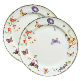 Set of 2 breakfast plates Ø 21 cm FRUIT & FLOWERS