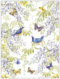 Janneke Brinkman Poster VOGELS IN BLAUWE REGEN