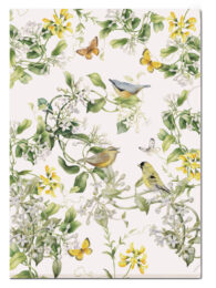 Janneke Brinkman L-mapje A4 VOGELS IN BLAUWE REGEN