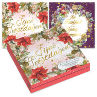 Janneke Brinkman kerstkaartenmapje ROODBORSTJE / AMARYLLIS