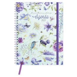 Janneke Brinkman Bureau-agenda (zachte kaft) Blauwe Bloemen 2027 - formaat 18x23cm