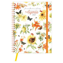 Janneke Brinkman bureau-agenda Gele Bloemen 2027 - formaat 18x23cm