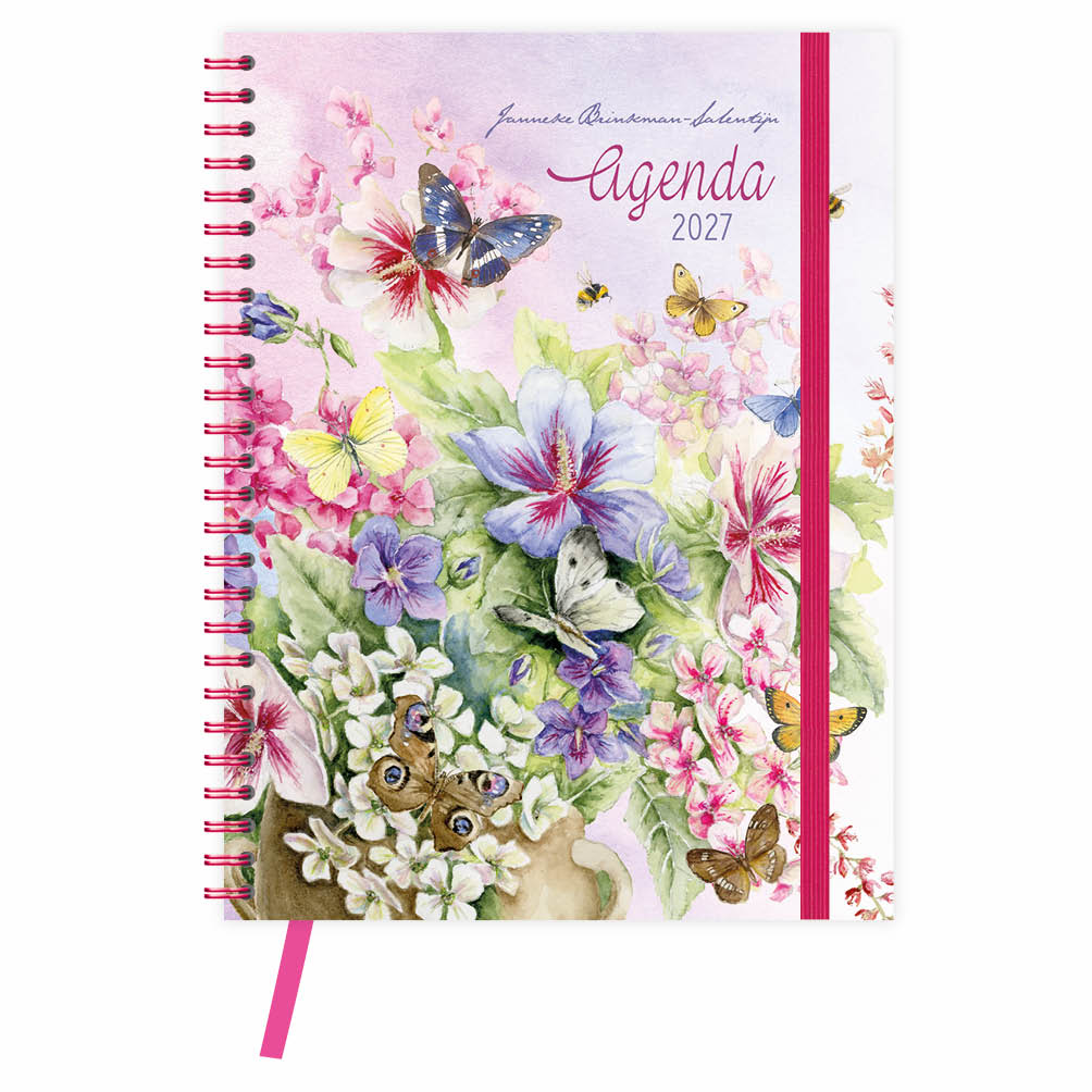 Janneke Brinkman bureau-agenda Hibiscus 2027 - formaat 18x23cm