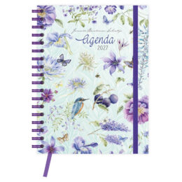 Janneke Brinkman Bureau-agenda (zachte kaft) Blauwe Bloemen 2027 - formaat 18x23cm