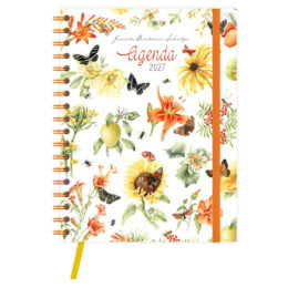 Janneke Brinkman bureau-agenda Gele Bloemen 2027 - formaat 18x23cm