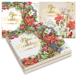 Janneke Brinkman kerstkaartenmapje / Amaryllissen - Warme Kerstkrans